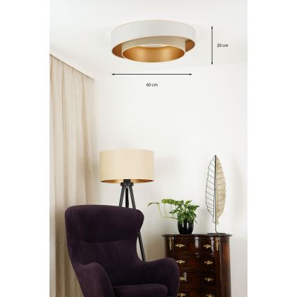 Brilagi - LED Prigušiva stropna svjetiljka VEGAS SHINE LED/24W/230V pr. 60 cm 3000/4000/6500K krem/bež + daljinski upravljač