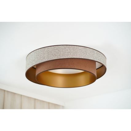 Brilagi - LED Prigušiva stropna svjetiljka VEGAS SHINE LED/24W/230V pr. 60 cm 3000/4000/6500K smeđa + daljinski upravljač