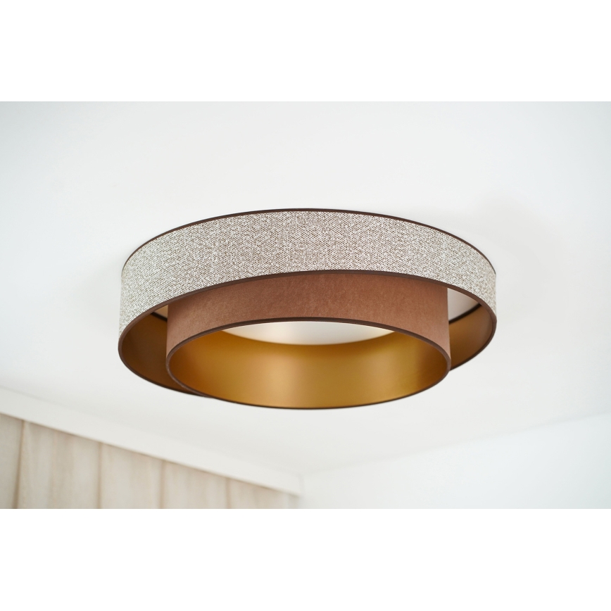 Brilagi - LED Prigušiva stropna svjetiljka VEGAS SHINE LED/24W/230V pr. 60 cm 3000/4000/6500K smeđa + daljinski upravljač
