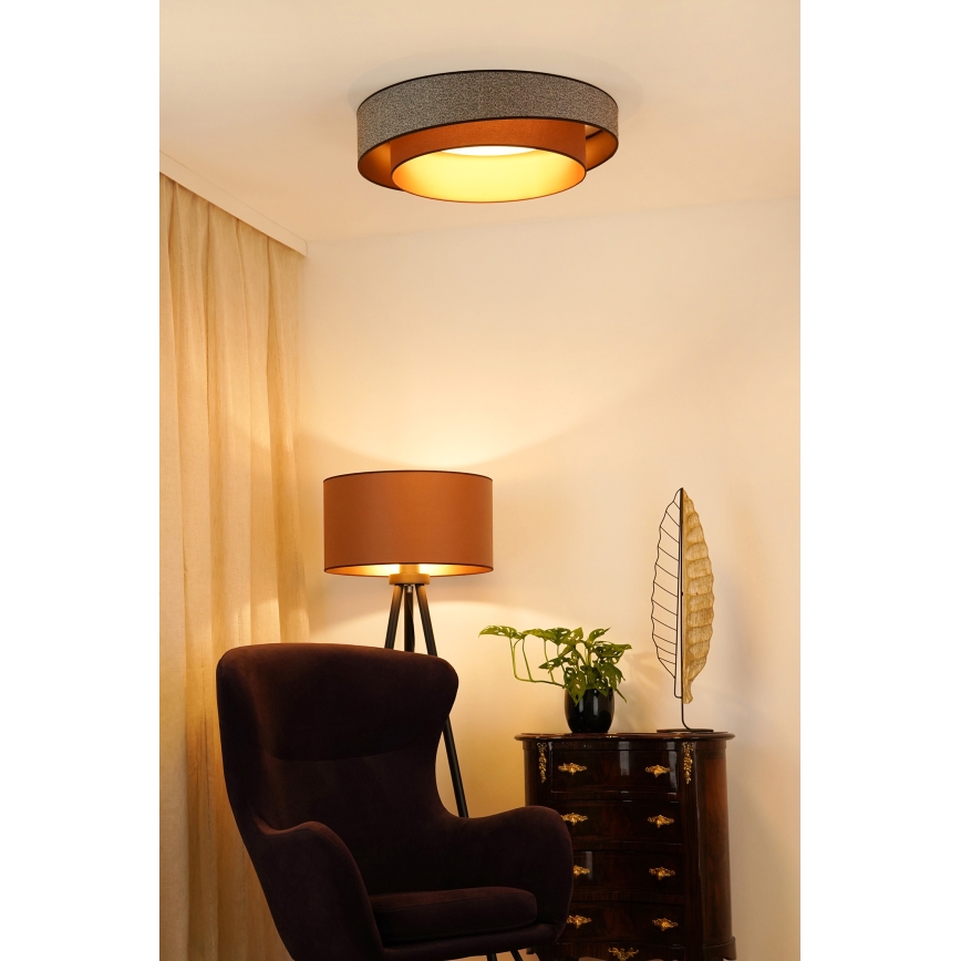 Brilagi - LED Prigušiva stropna svjetiljka VEGAS SHINE LED/24W/230V pr. 60 cm 3000/4000/6500K smeđa + daljinski upravljač