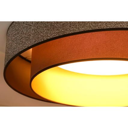 Brilagi - LED Prigušiva stropna svjetiljka VEGAS SHINE LED/24W/230V pr. 60 cm 3000/4000/6500K smeđa + daljinski upravljač