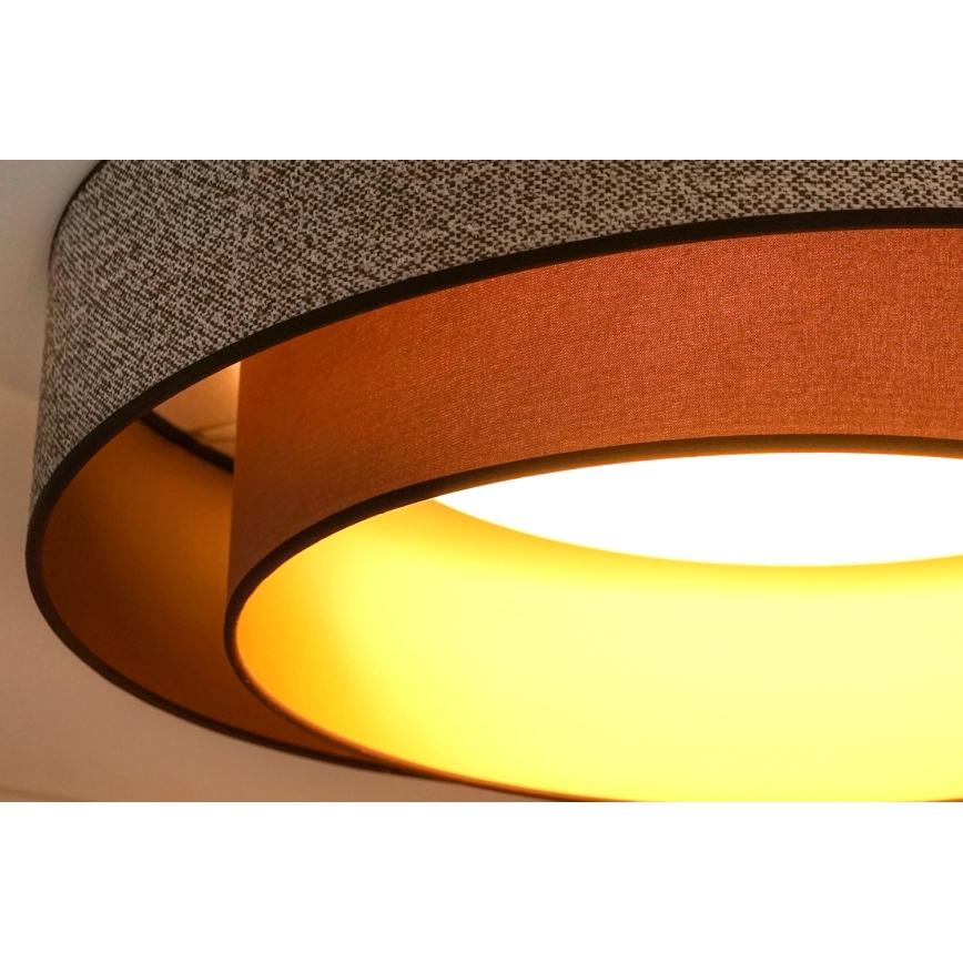 Brilagi - LED Prigušiva stropna svjetiljka VEGAS SHINE LED/24W/230V pr. 60 cm 3000/4000/6500K smeđa + daljinski upravljač