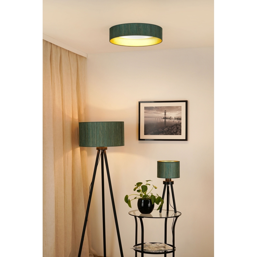 Brilagi - LED Prigušiva stropna svjetiljka VEGAS SHINE LED/24W/230V 3000/4000/6500K slama zelena/zlatna + daljinski upravljač
