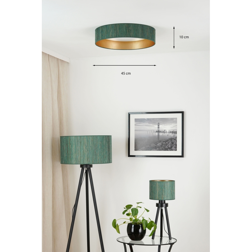 Brilagi - LED Prigušiva stropna svjetiljka VEGAS SHINE LED/24W/230V 3000/4000/6500K slama zelena/zlatna + daljinski upravljač