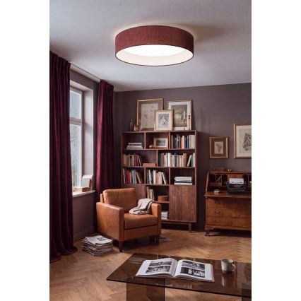 Brilagi - LED prigušivo stropno svjetlo VELVET SMARTIX LED/24W/230V 3000-6000K Ø 45 cm bordo Wi-Fi Tuya Beacon + daljinski upravljač