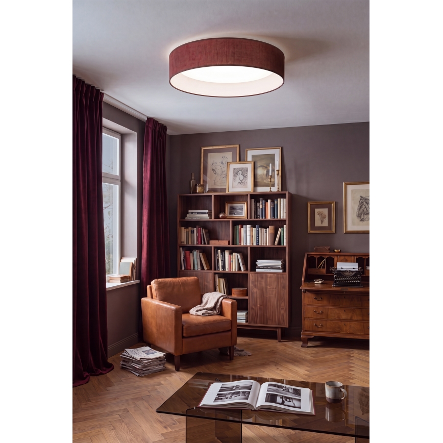 Brilagi - LED prigušivo stropno svjetlo VELVET SMARTIX LED/24W/230V 3000-6000K Ø 45 cm bordo Wi-Fi Tuya Beacon + daljinski upravljač