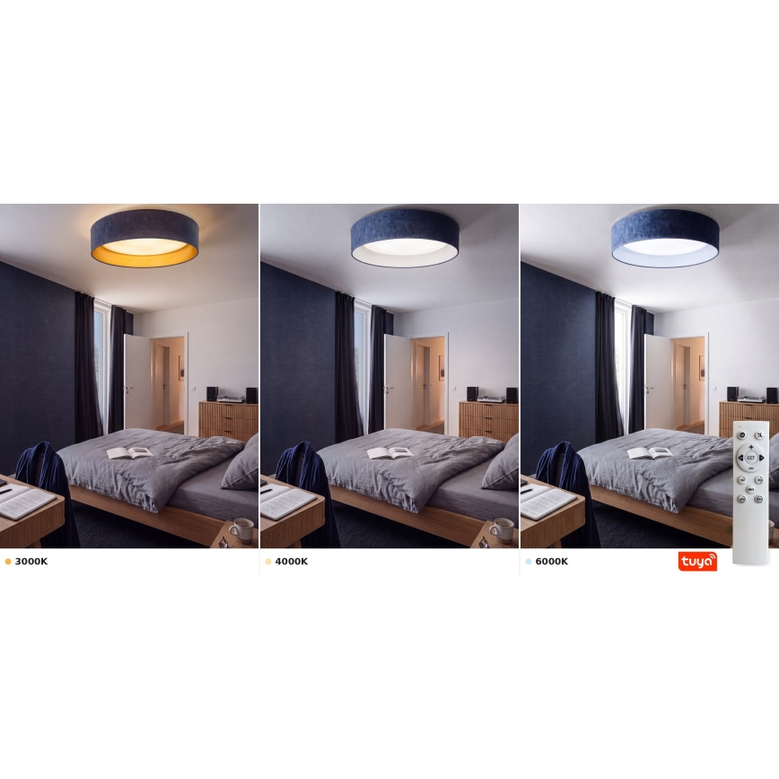 Brilagi - LED stropno svjetlo s mogućnošću prigušivanja VELVET SMARTIX LED/36W/230V 3000-6000K Ø 55 cm plavo Wi-Fi Tuya Beacon + daljinski upravljač