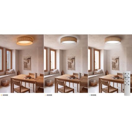 Brilagi - LED stropna svjetiljka s mogućnošću prigušivanja VELVET SMART VARI LED/36W/230V 3000-6500K Ø 55 cm bež + daljinski upravljač