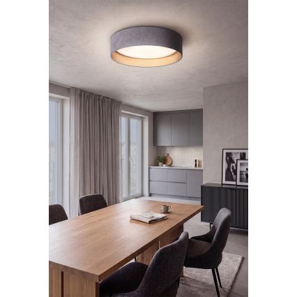 Brilagi - Zatemnjivo LED stropno svjetlo VELVET SMART VARI LED/36W/230V 3000-6500K promjer 55 cm siva/zlatna + daljinski upravljač