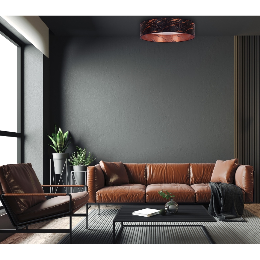 Brilagi - LED Prigušiva stropna svjetiljka VELVET SMART LED/36W/230V pr. 55 cm 2700-6500K Wi-Fi Tuya crna/bakrena + daljinski upravljač