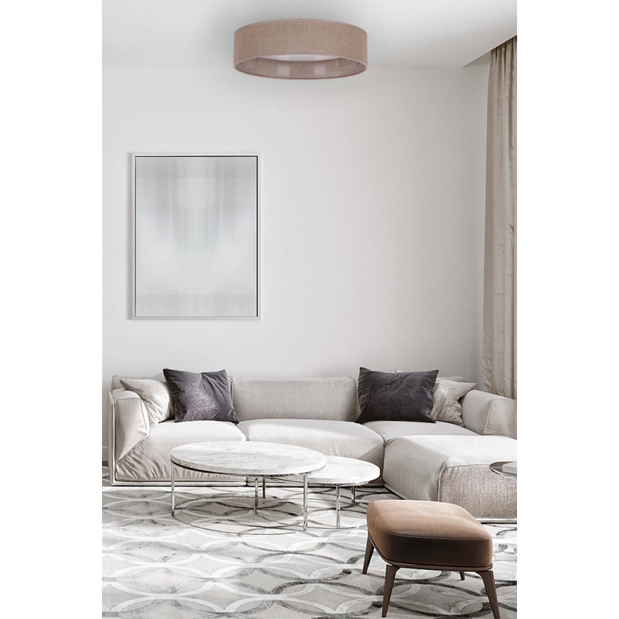 Brilagi - LED Prigušiva stropna svjetiljka VELVET SMART LED/36W/230V pr. 55 cm 2700-6500K Wi-Fi Tuya smeđa + daljinski upravljač