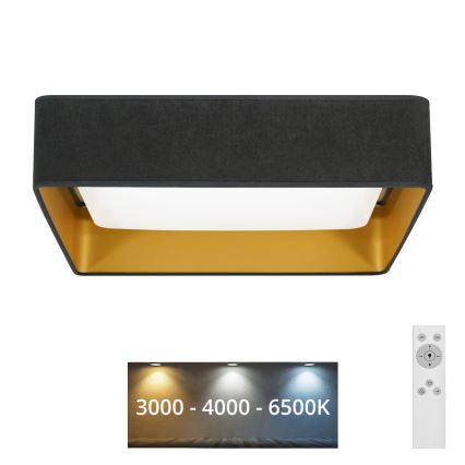 Brilagi - LED stropno svjetlo s mogućnošću prigušivanja VELVET SQUARE LED/24W/230V 43x43 cm 3000/4000/6500K + daljinski upravljač, sivo