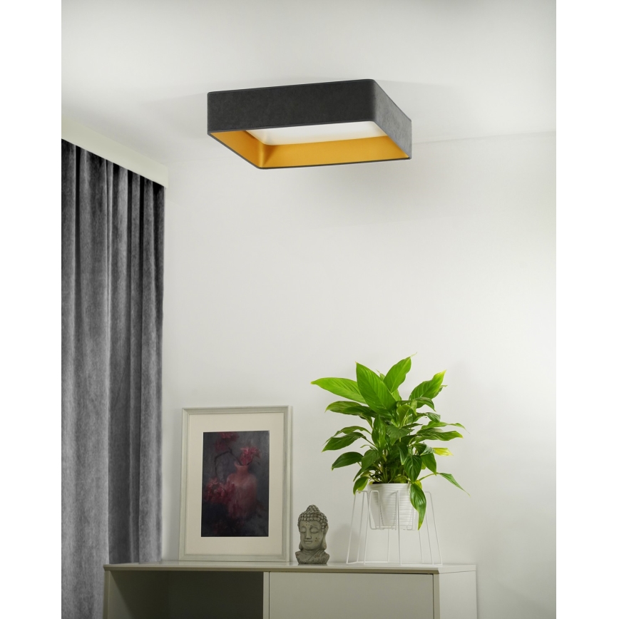 Brilagi - LED stropno svjetlo s mogućnošću prigušivanja VELVET SQUARE LED/24W/230V 43x43 cm 3000/4000/6500K + daljinski upravljač, sivo