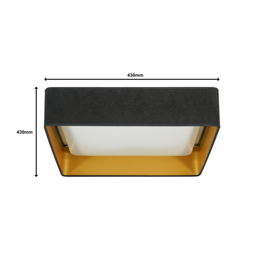 Brilagi - LED stropno svjetlo s mogućnošću prigušivanja VELVET SQUARE LED/24W/230V 43x43 cm 3000/4000/6500K + daljinski upravljač, sivo