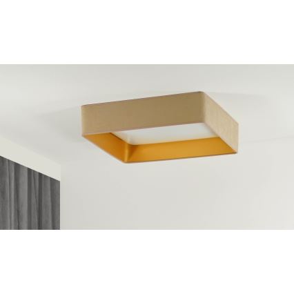 Brilagi - LED Prigušiva stropna svjetiljka VELVET SQUARE LED/24W/230V 3000/4000/6500K + daljinski upravljač bež