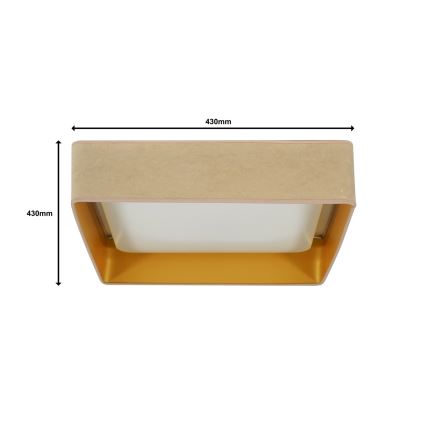 Brilagi - LED Prigušiva stropna svjetiljka VELVET SQUARE LED/24W/230V 3000/4000/6500K + daljinski upravljač bež