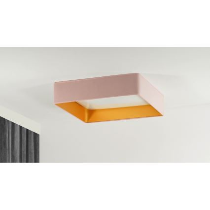 Brilagi - LED Prigušiva stropna svjetiljka VELVET SQUARE LED/24W/230V 3000/4000/6500K + daljinski upravljač ružičasta