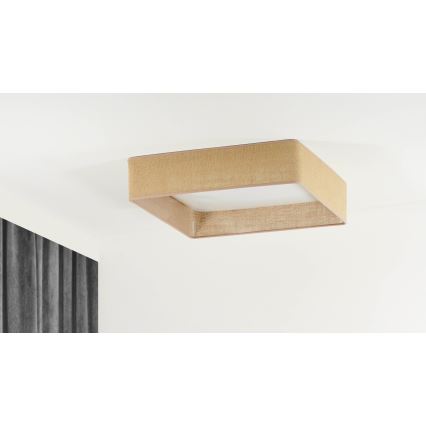 Brilagi - LED prigušivo stropno svjetlo VELVET SQUARE SMART LED/36W/230V 60x60 cm 2700-6500K Wi-Fi Tuya + daljinski upravljač smeđa