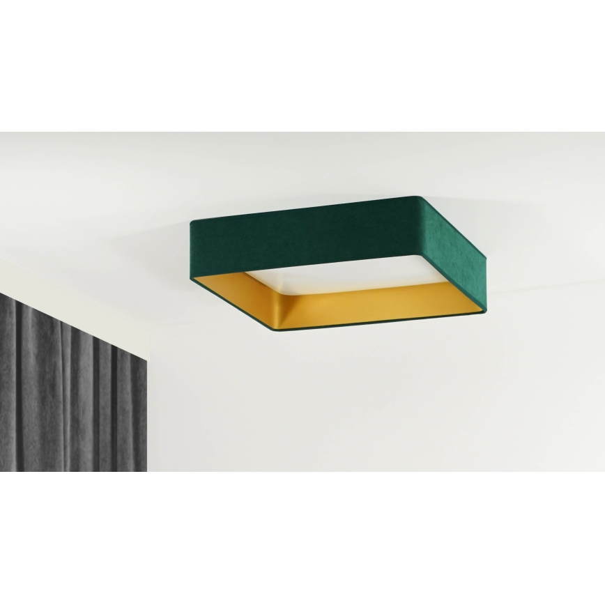 Brilagi - LED Prigušiva stropna svjetiljka VELVET SQUARE SMART LED/36W/230V 2700-6500K Wi-Fi Tuya + daljinski upravljač zelena