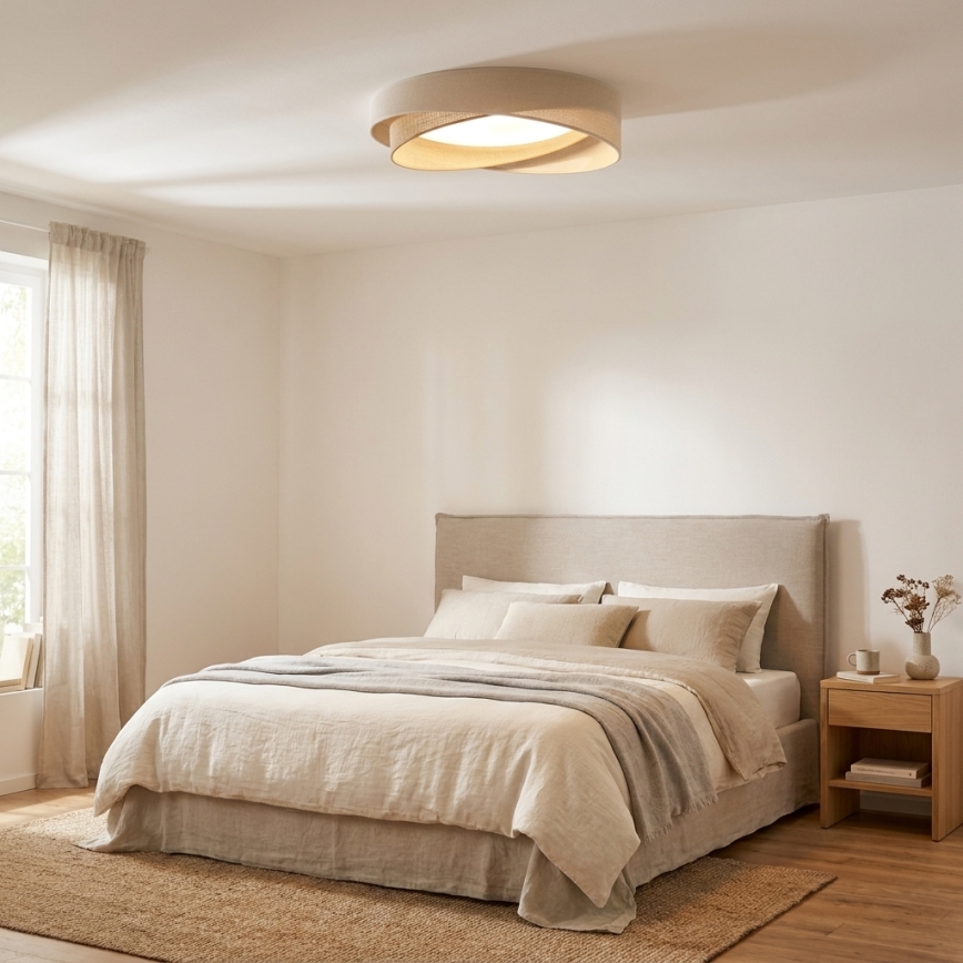BRILAGI - LED Prigušivo stropno svjetlo VELVET TWIST LED/36W/230V 3000-6000K Ø 65 cm Wi-Fi Tuya Beacon krem/bež + daljinski upravljač