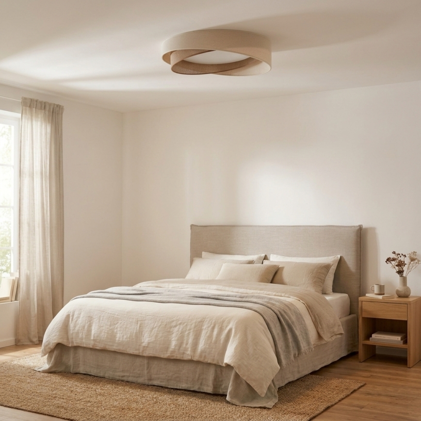 BRILAGI - LED Prigušivo stropno svjetlo VELVET TWIST LED/36W/230V 3000-6000K Ø 65 cm Wi-Fi Tuya Beacon krem/bež + daljinski upravljač