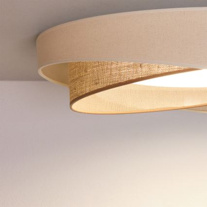 BRILAGI - LED Prigušivo stropno svjetlo VELVET TWIST LED/36W/230V 3000-6000K Ø 65 cm Wi-Fi Tuya Beacon krem/bež + daljinski upravljač