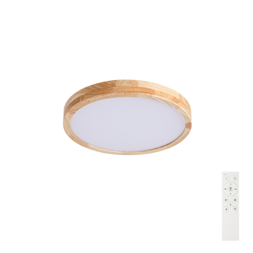 Brilagi - LED prigušivo stropno svjetlo WOODLINE LED/48W/230V 3000-6000K hrast ø 40 cm + daljinski upravljač