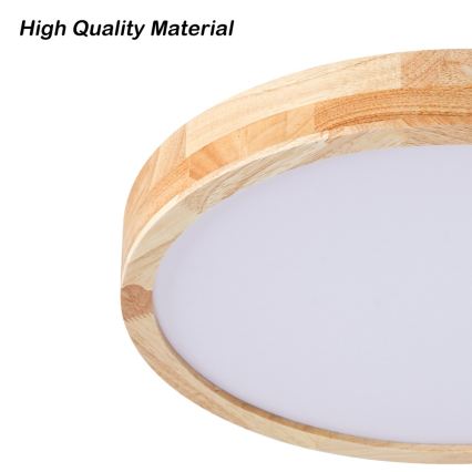 Brilagi - LED prigušivo stropno svjetlo WOODLINE LED/48W/230V 3000-6000K hrast ø 40 cm + daljinski upravljač