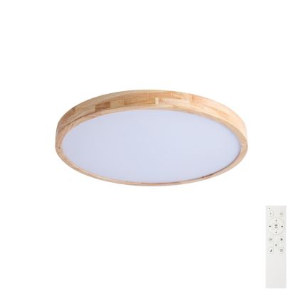 Brilagi - LED stropna svjetiljka s mogućnošću prigušivanja WOODLINE LED/72W/230V 3000-6000K hrast promjera 60 cm + daljinski upravljač