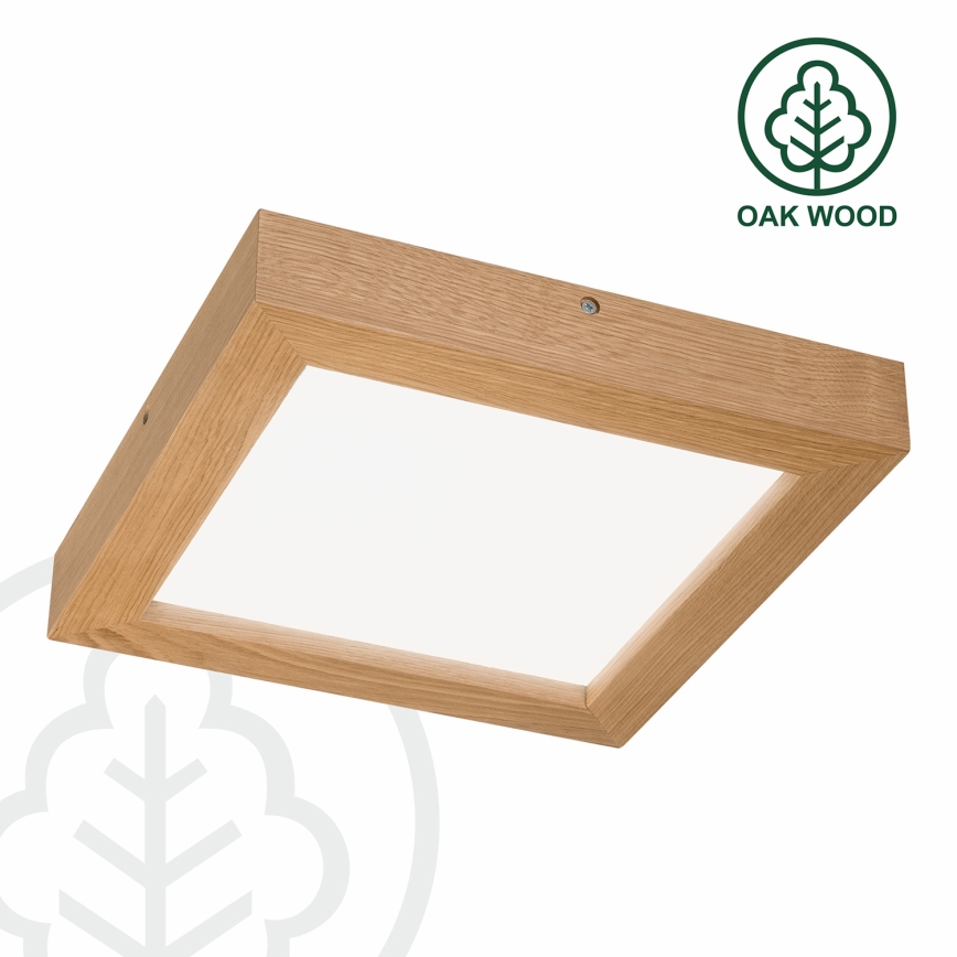 Brilagi - LED Prigušiva stropna svjetiljka za kupaonicu WOODY FRAME LED/24W/230V hrast 30x30 cm 3000-6000K IP44 + daljinski upravljač