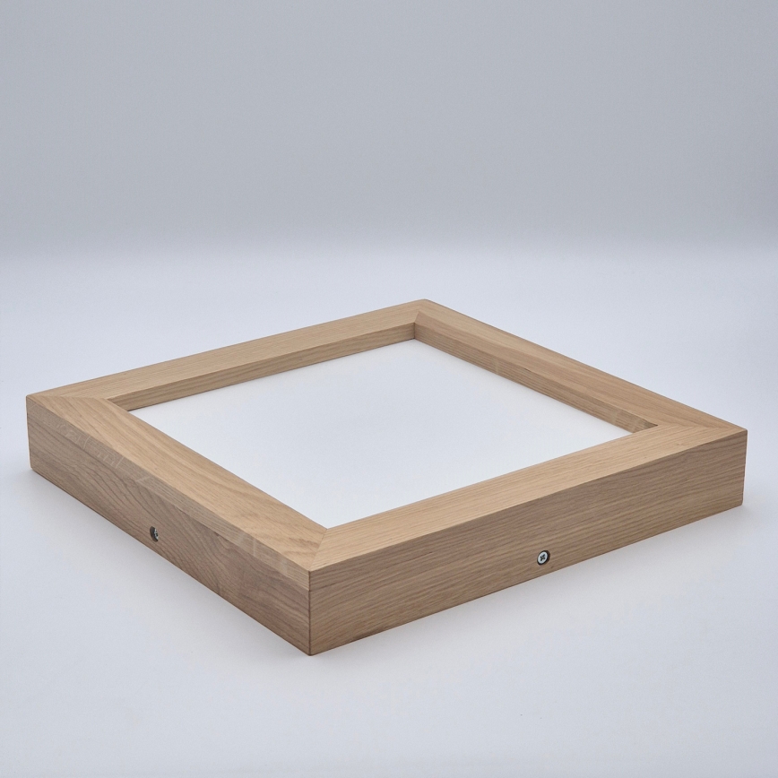 Brilagi - LED Prigušiva stropna svjetiljka za kupaonicu WOODY FRAME LED/24W/230V hrast 30x30 cm 3000-6000K IP44 + daljinski upravljač