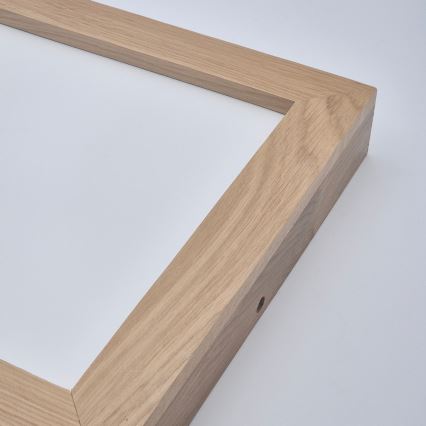 Brilagi - LED Prigušiva stropna svjetiljka za kupaonicu WOODY FRAME LED/24W/230V hrast 30x30 cm 3000-6000K IP44 + daljinski upravljač