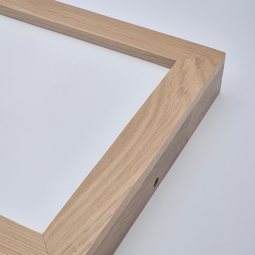 Brilagi - LED Prigušiva stropna svjetiljka za kupaonicu WOODY FRAME LED/24W/230V hrast 30x30 cm 3000-6000K IP44 + daljinski upravljač