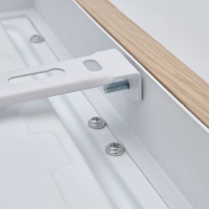 Brilagi - LED Prigušiva stropna svjetiljka za kupaonicu WOODY FRAME LED/24W/230V hrast 30x30 cm 3000-6000K IP44 + daljinski upravljač