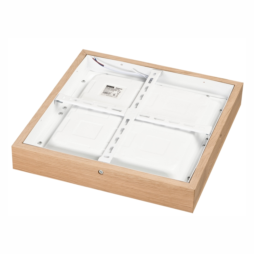 Brilagi - LED Prigušiva stropna svjetiljka za kupaonicu WOODY FRAME LED/24W/230V hrast 30x30 cm 3000-6000K IP44 + daljinski upravljač