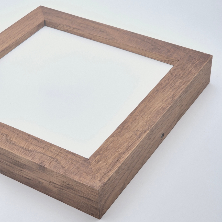 Brilagi - LED Prigušiva stropna svjetiljka za kupaonicu WOODY FRAME LED/24W/230V hrast trešnja 30x30 cm 3000-6000K IP44 + daljinski upravljač