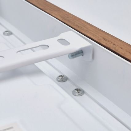 Brilagi - LED Prigušiva stropna svjetiljka za kupaonicu WOODY FRAME LED/24W/230V hrast trešnja 30x30 cm 3000-6000K IP44 + daljinski upravljač