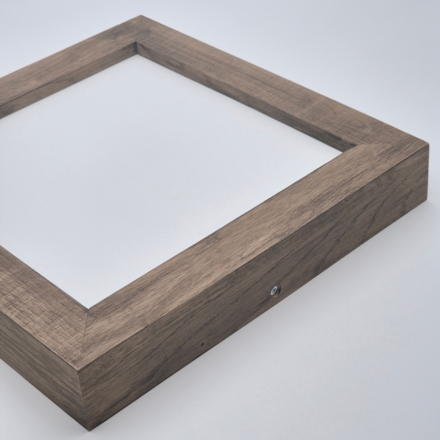 Brilagi - LED Prigušiva stropna svjetiljka za kupaonicu WOODY FRAME LED/24W/230V hrast 30x30 cm 3000-6000K IP44 + daljinski upravljač