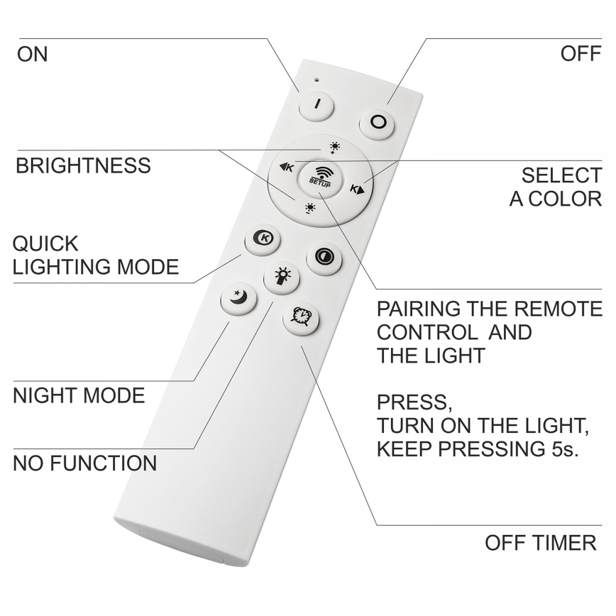 Brilagi - LED Prigušiva stropna svjetiljka za kupaonicu WOODY FRAME LED/50W/230V hrast 120x30 cm 3000-6000K IP44 + daljinski upravljač