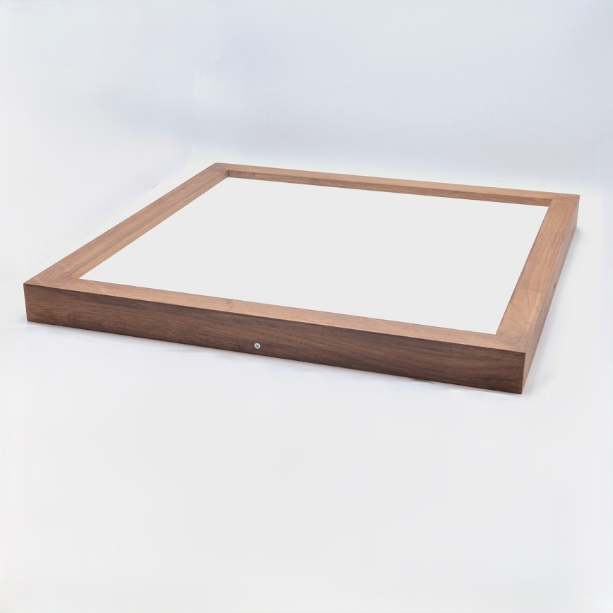 Brilagi - LED Prigušiva stropna svjetiljka za kupaonicu WOODY FRAME LED/50W/230V hrast trešnja 60x60 cm 3000-6000K IP44 + daljinski upravljač