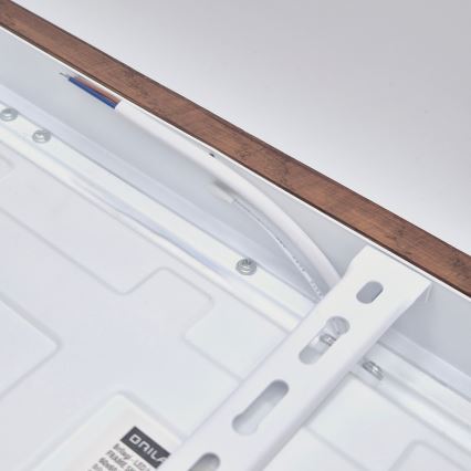 Brilagi - LED Prigušiva stropna svjetiljka za kupaonicu WOODY FRAME LED/50W/230V hrast trešnja 60x60 cm 3000-6000K IP44 + daljinski upravljač