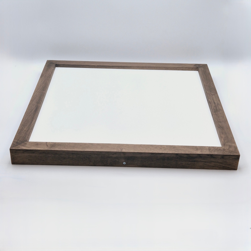 Brilagi - LED Prigušiva stropna svjetiljka za kupaonicu WOODY FRAME LED/50W/230V hrast 60x60 cm 3000-6000K IP44 + daljinski upravljač