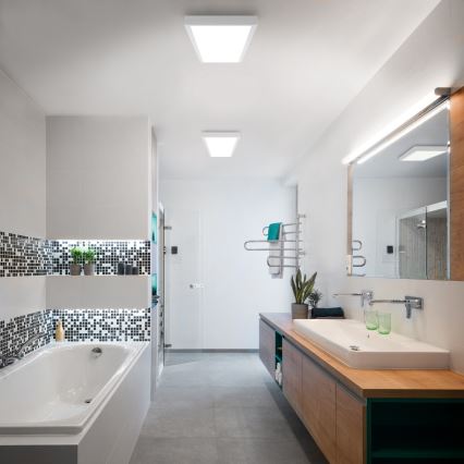Brilagi - LED Prigušiva stropna svjetiljka za kupaonicu FRAME SMART LED/50W/230V 30x120 cm 3000-6000K IP44 bijela + daljinski upravljač