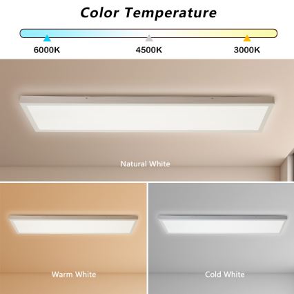 Brilagi - LED Prigušiva stropna svjetiljka za kupaonicu FRAME SMART LED/50W/230V 3000-6000K IP44 bijela + daljinski upravljač