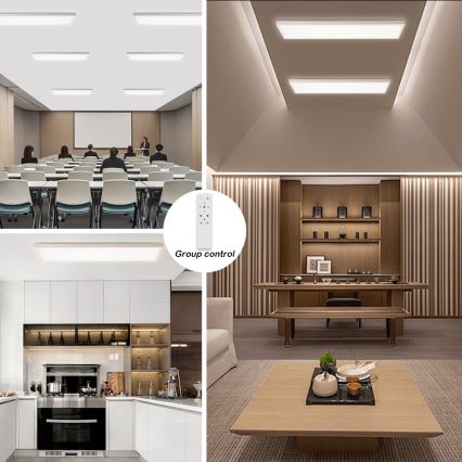 Brilagi - LED Prigušiva stropna svjetiljka za kupaonicu FRAME SMART LED/50W/230V 30x120 cm 3000-6000K IP44 bijela + daljinski upravljač