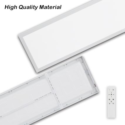 Brilagi - LED Prigušiva stropna svjetiljka za kupaonicu FRAME SMART LED/50W/230V 30x120 cm 3000-6000K IP44 bijela + daljinski upravljač