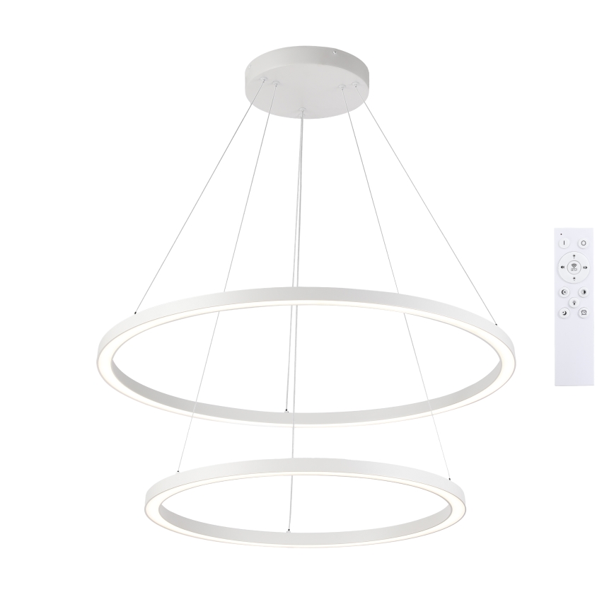 Brilagi - LED luster na sajli PORTOFINO s mogućnošću prigušivanja LED/98W/230V 3000-6000K Ø 80 cm bijela + daljinski upravljač