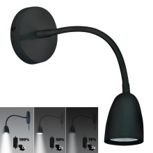 Brilagi - LED Prigušiva zidna lampica LED/4W/230V crna