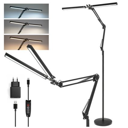 Brilagi - LED prigušivačka fleksibilna podna svjetiljka VARIO LED/14W/230V 3000-6000K 157 cm crna