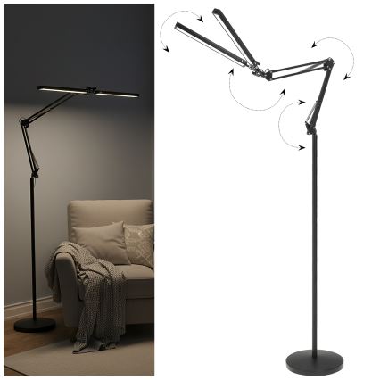 Brilagi - LED prigušivačka fleksibilna podna svjetiljka VARIO LED/14W/230V 3000-6000K 157 cm crna
